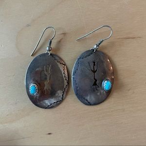 Silver and turquoise earrings